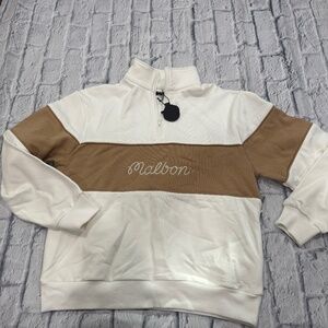 NWT! Malbon - Oversized Quarter Zip Sweatshirt, Medium